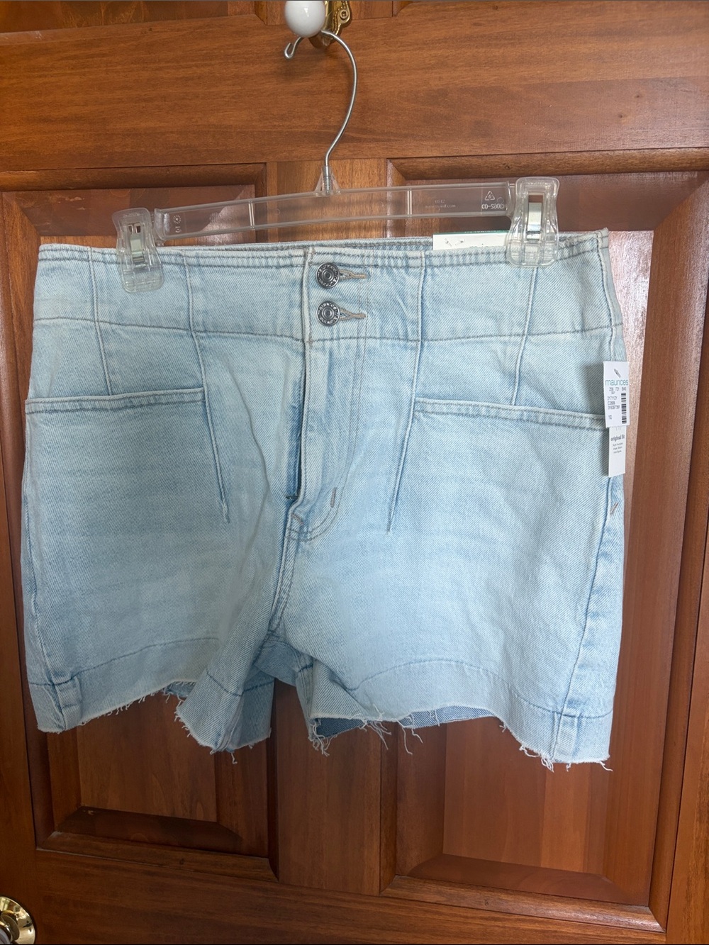Light Wash Denim High-Waist Women’s Shorts